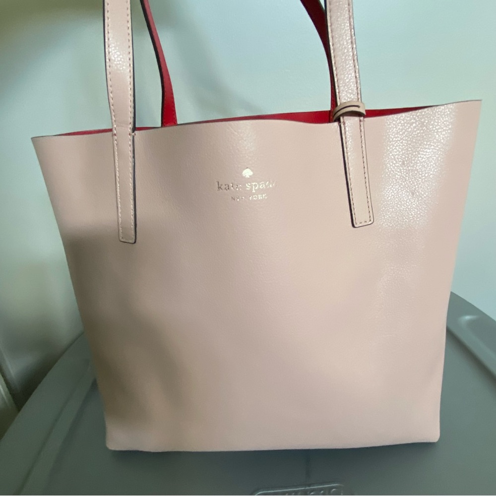 Kate Spade Reversible Tote Pink Red